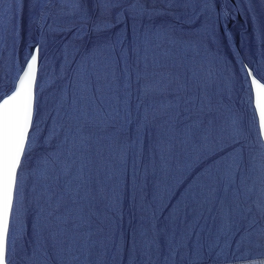 Denim & Co. Womens Blue Denim Shift Size 10