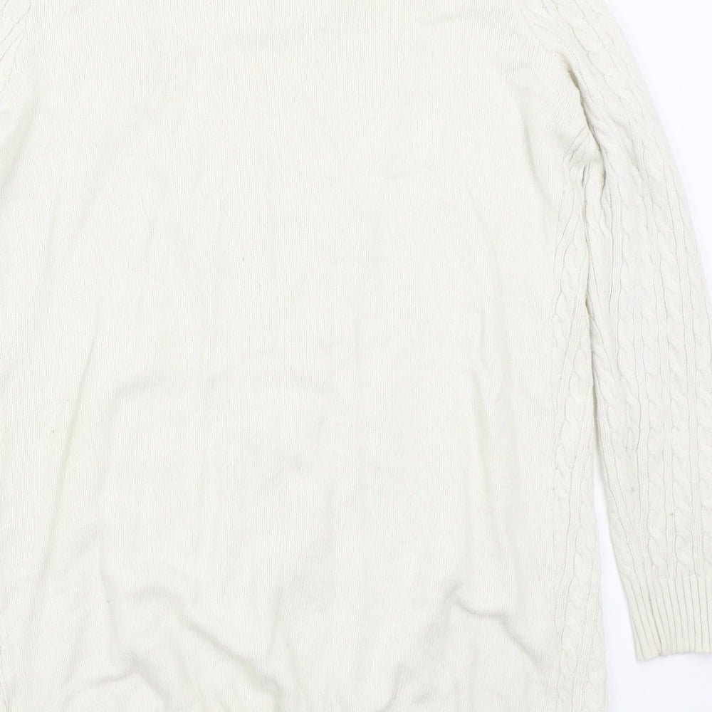 South Womens White Cardigan Jumper Size 14