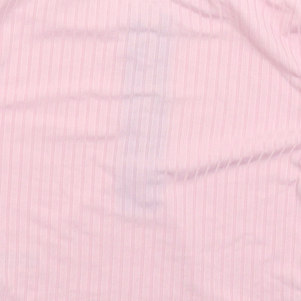 PRETTYLITTLETHING Womens Pink Basic T-Shirt Size 4