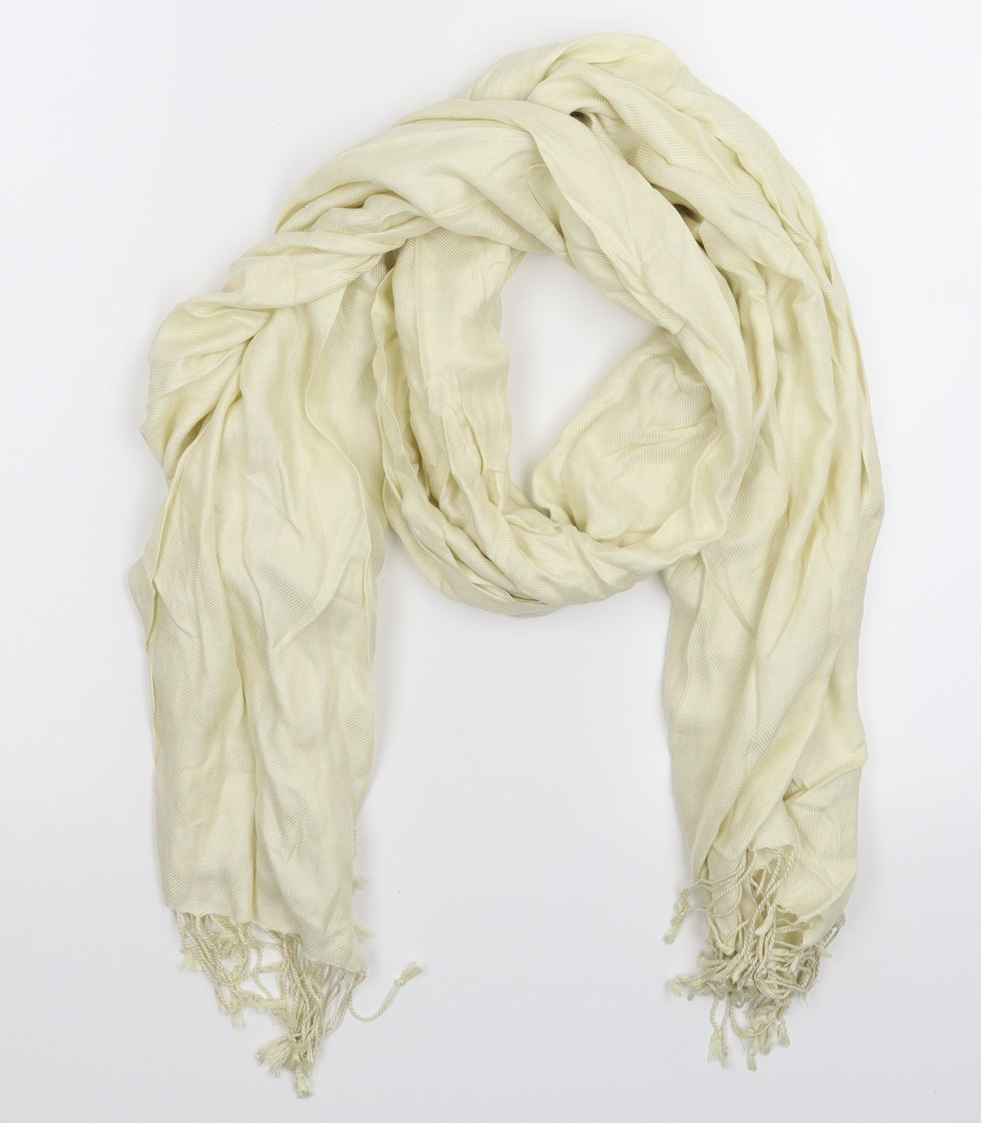 Preworn Womens White Knit Scarf