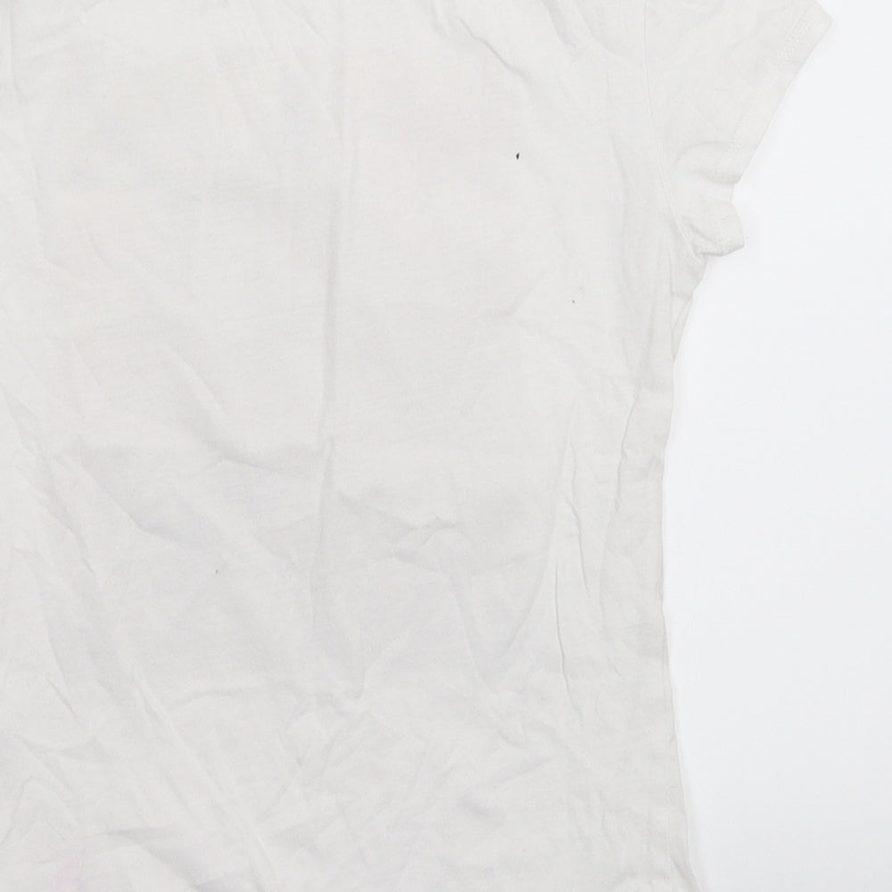 H&M Girls White Basic T-Shirt Size 10-11 Years