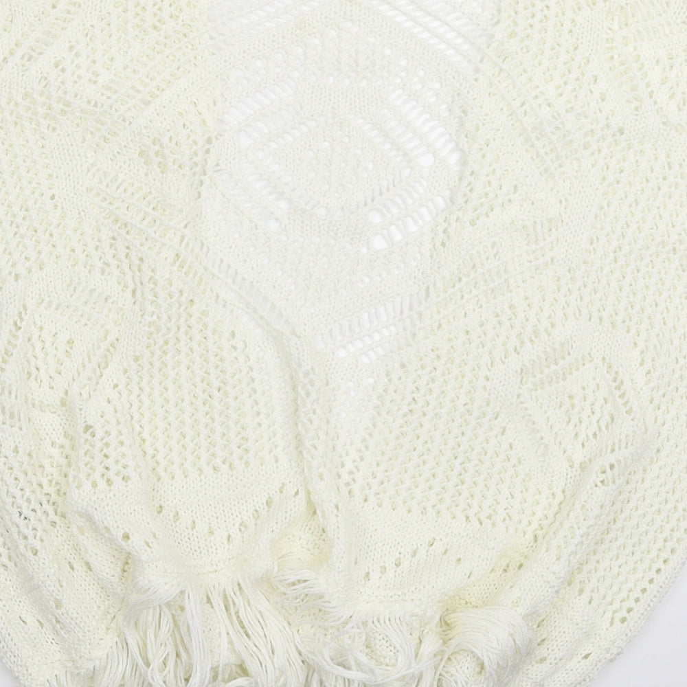 George Womens White Knit Vest Jumper Size 16