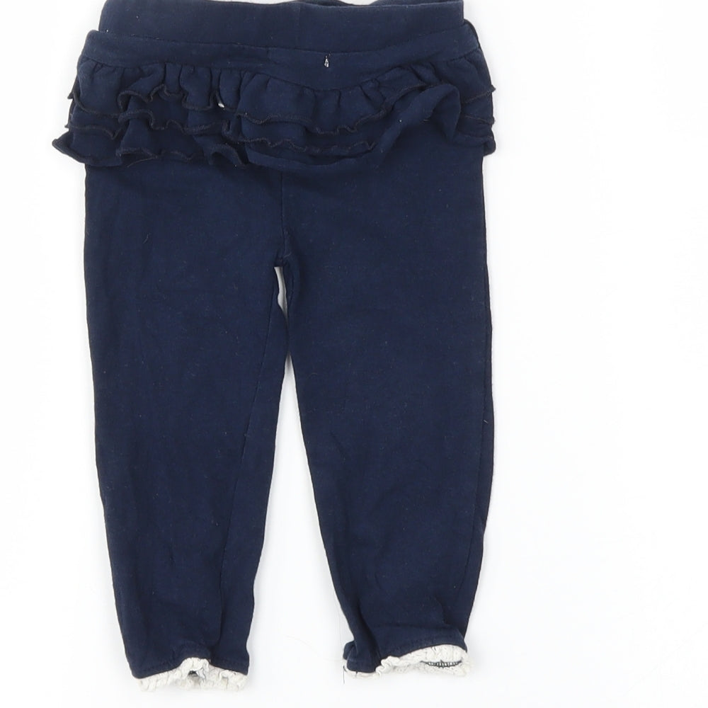 Crafted Girls Blue Pedal Pusher Leggings Size 12-18 Months