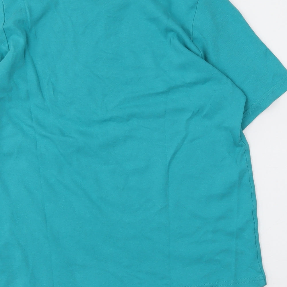 Honor Womens Green Basic T-Shirt Size 14
