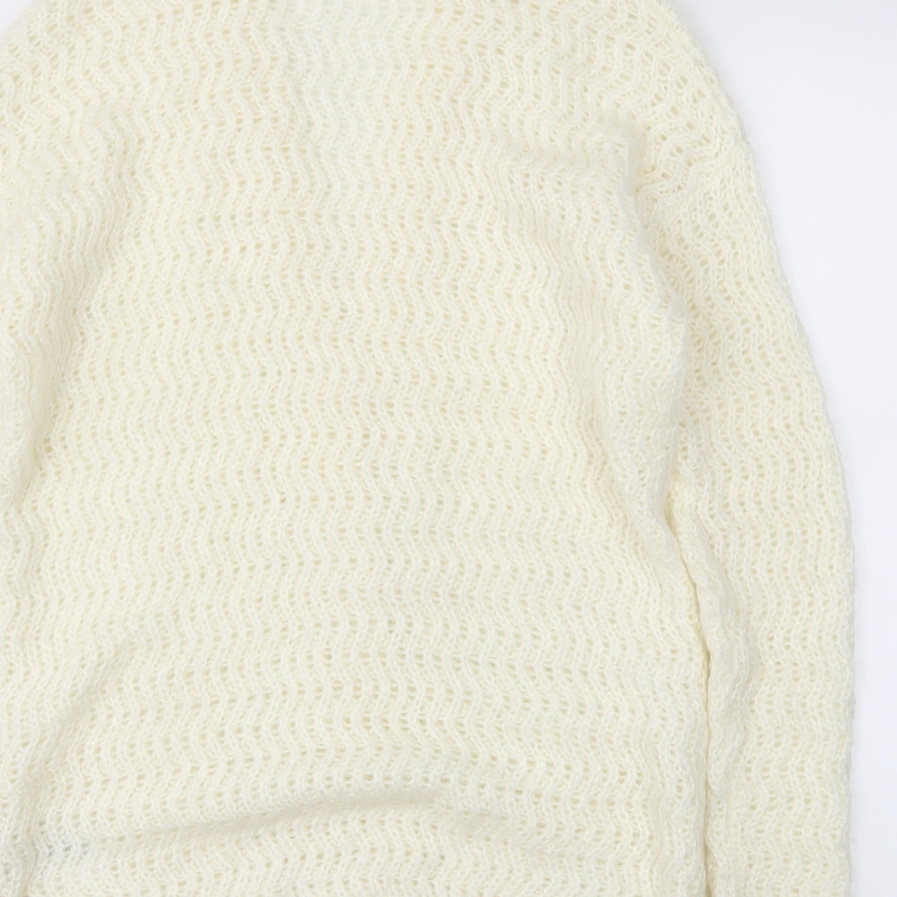 Love knitwear Womens Ivory Wrap Jumper Size 14