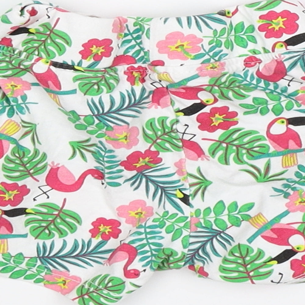 Primark Baby Green Floral Cropped Leggings Size 6-9 Months