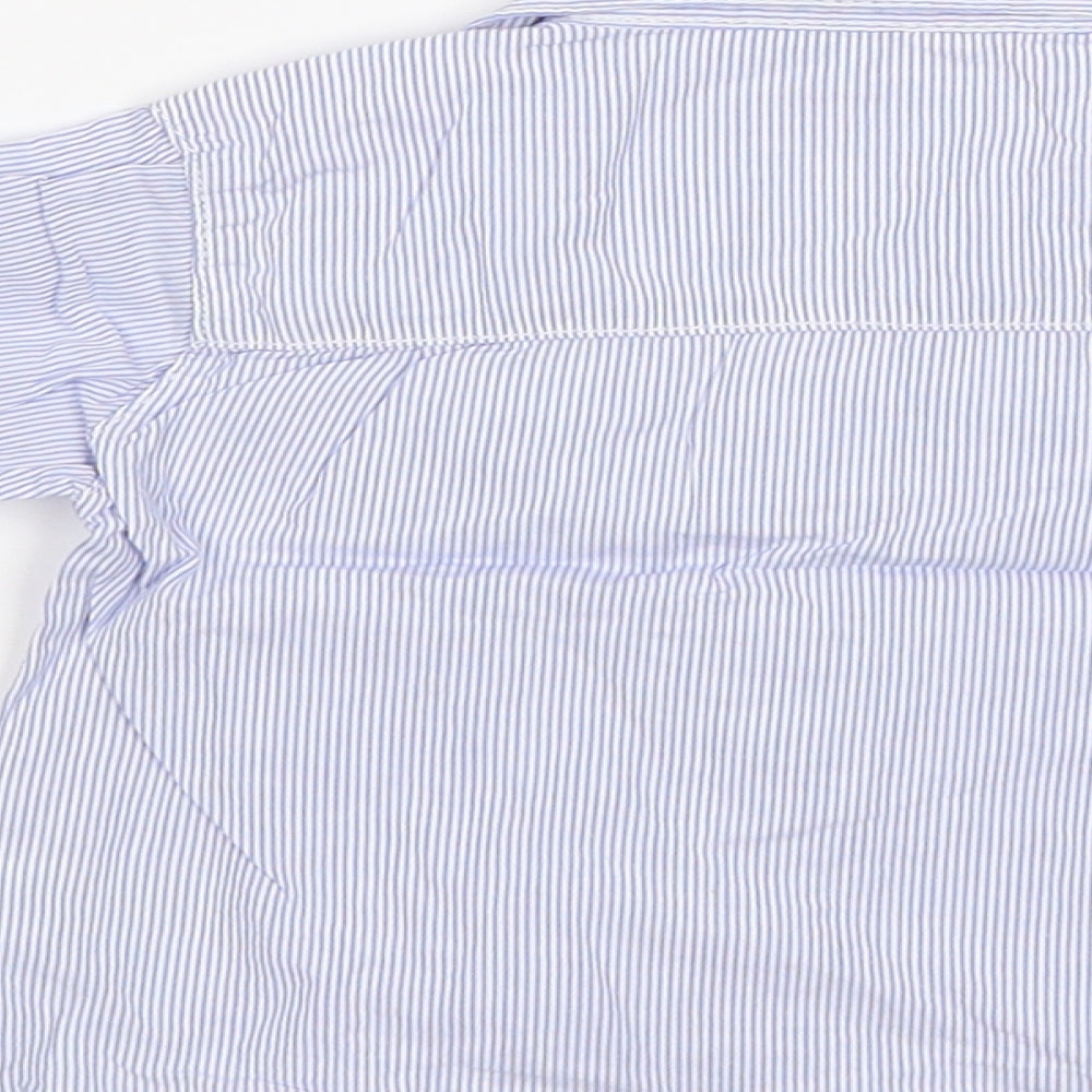 mamas & papas Baby Blue Striped Basic Button-Up Size 0-3 Months