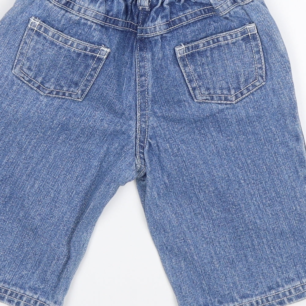 Tiny Ted Baby Blue Floral Jogger Jeans Size 3-6 Months