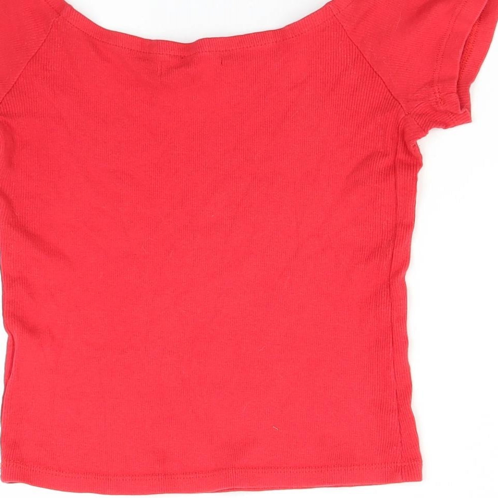 Select Womens Red Basic T-Shirt Size 10