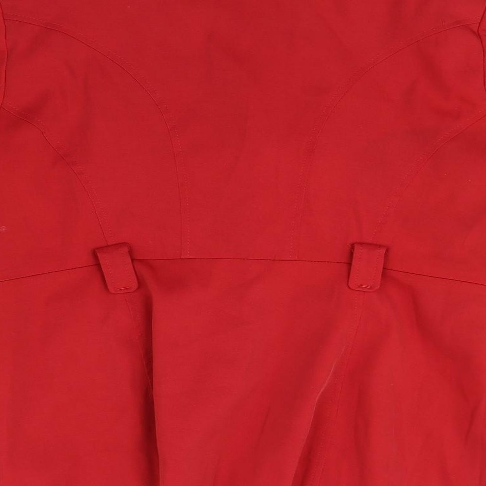 BHS Womens Red Overcoat Coat Size 16