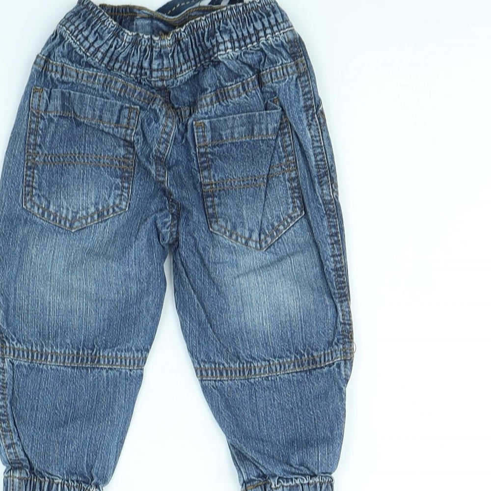 Rebel Baby Blue Cargo Trousers Size 9 Months
