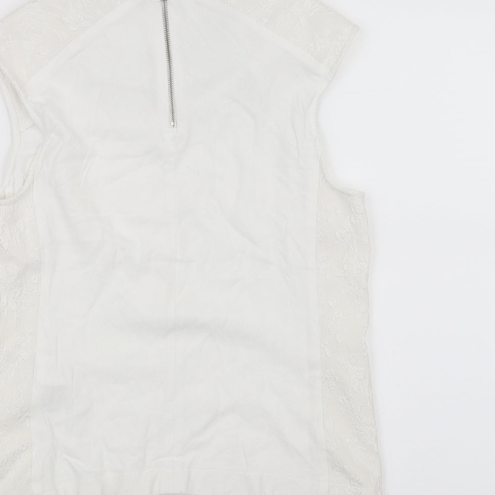 Warehouse Womens White Basic Tank Size M