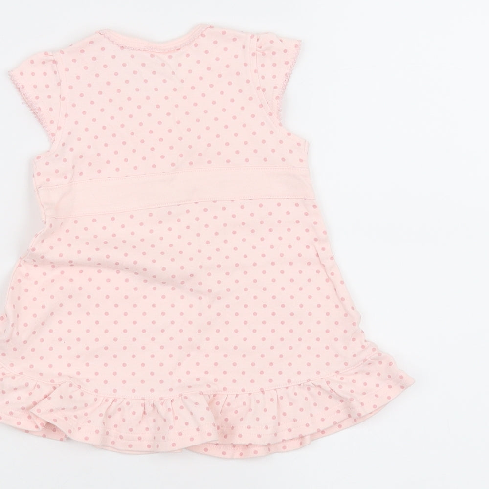 MINIMODE Baby Pink Polka Dot A-Line Size 3-6 Months