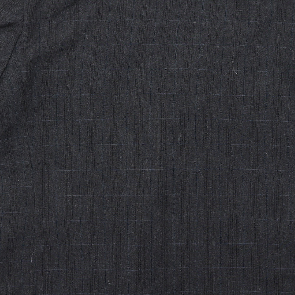Burton Mens Black Striped Overcoat Coat Size L