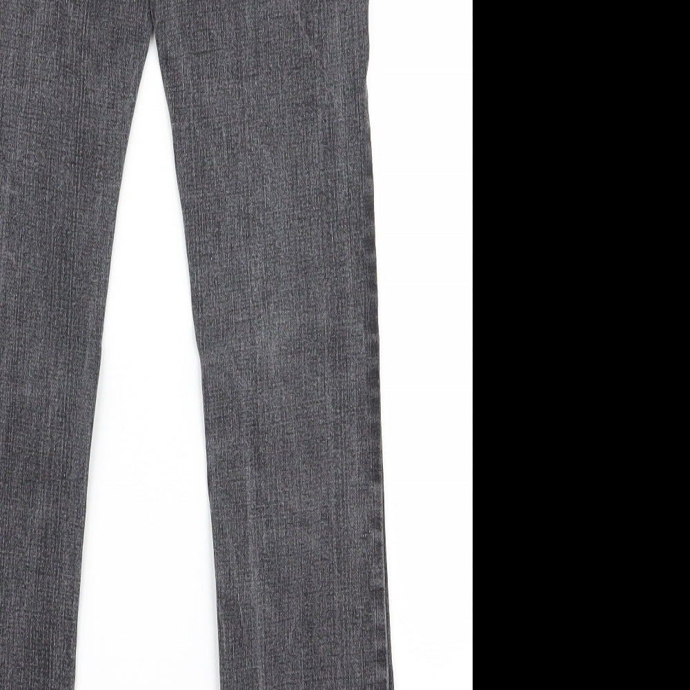 chickster Womens Grey Tapered Jeans Size 8 L29 in