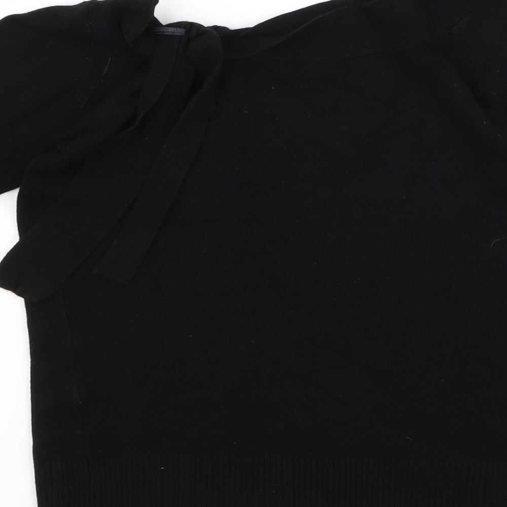 selet Womens Black Basic T-Shirt Size 10 - v