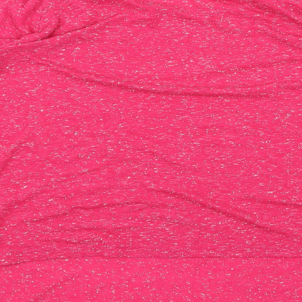 Preworn Womens Pink Paisley Basic T-Shirt Size 12