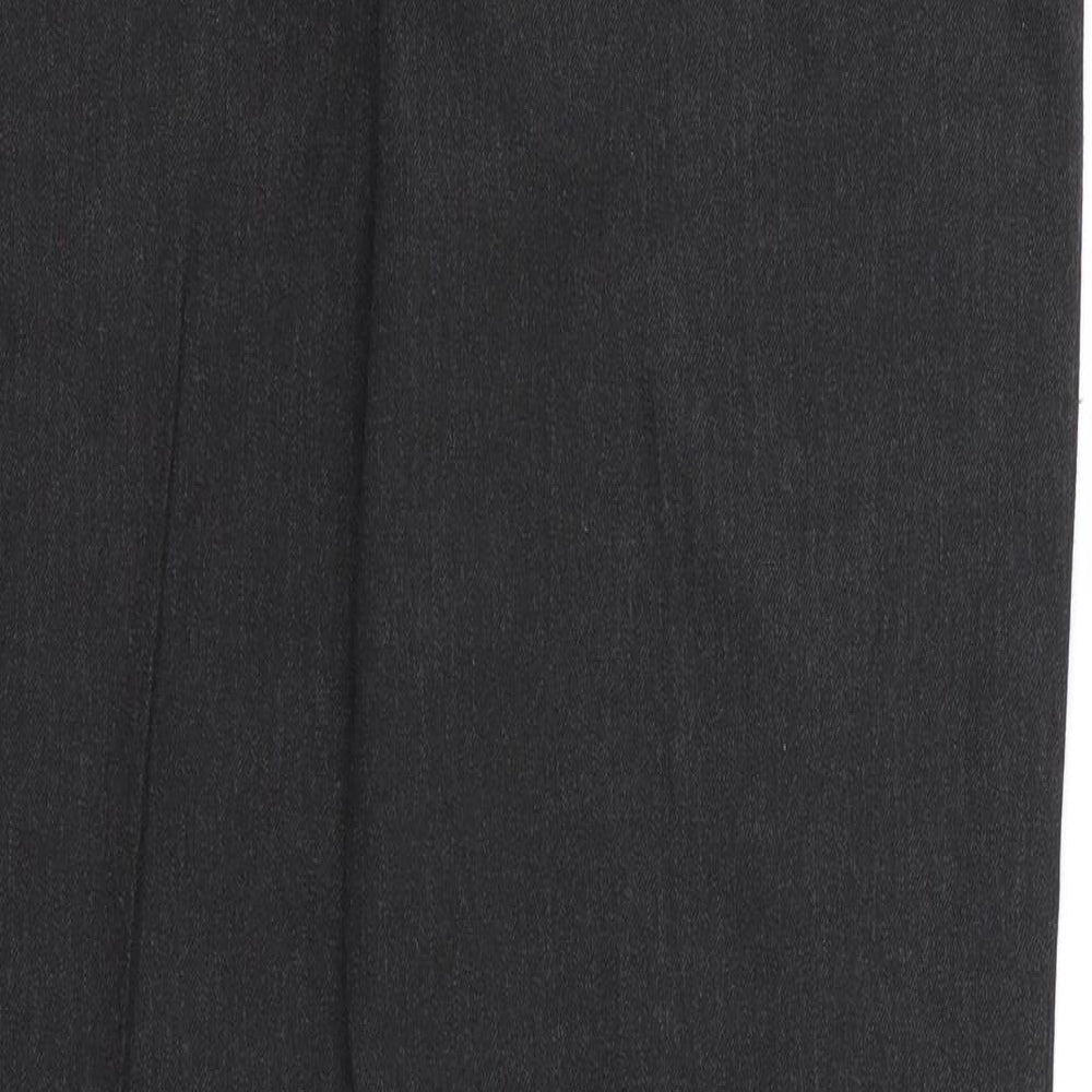 George Mens Black Trousers Size 16 L24 in