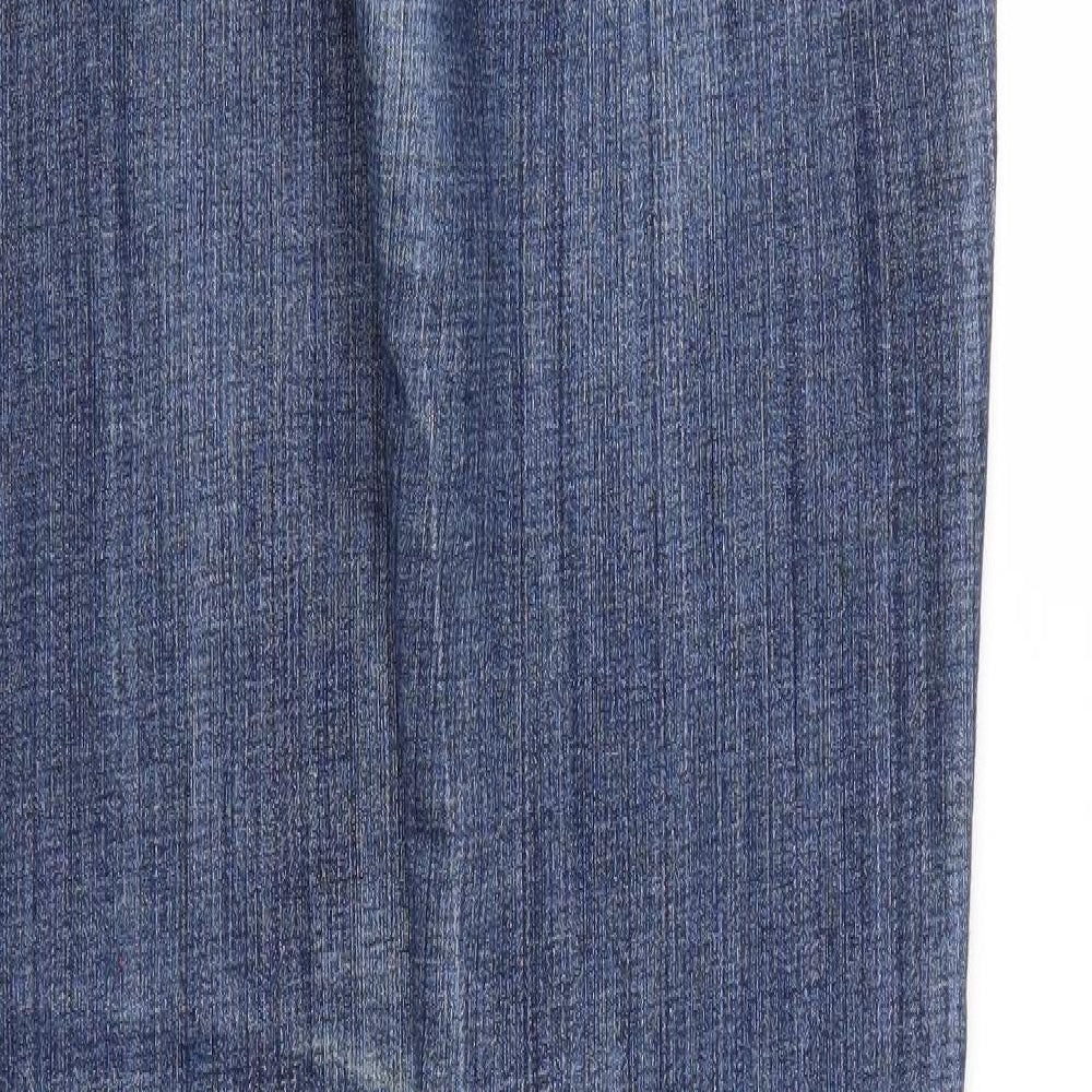 Quiz Womens Blue Denim Straight Jeans Size 8 L31 in