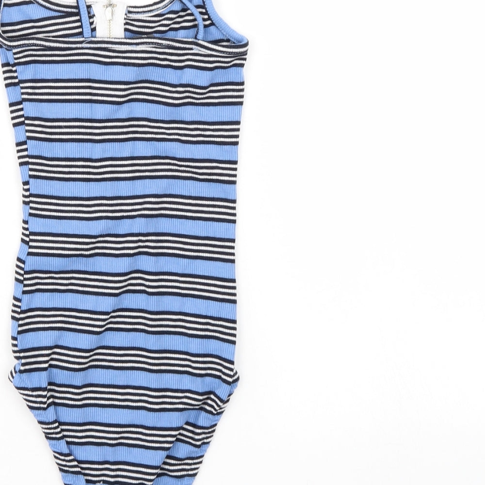 Primark Womens Multicoloured Striped Bodysuit One-Piece Size 4