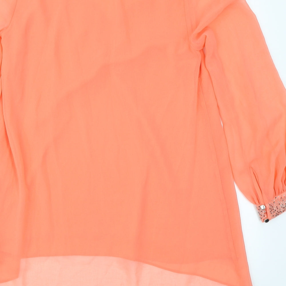 Wallis Womens Orange Basic Blouse Size 8