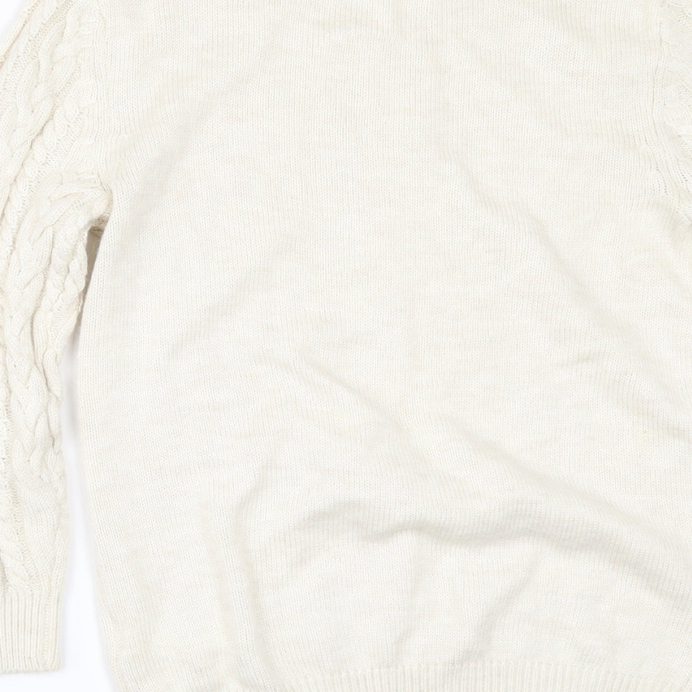 H&M Womens Ivory Pullover Jumper Size XS
