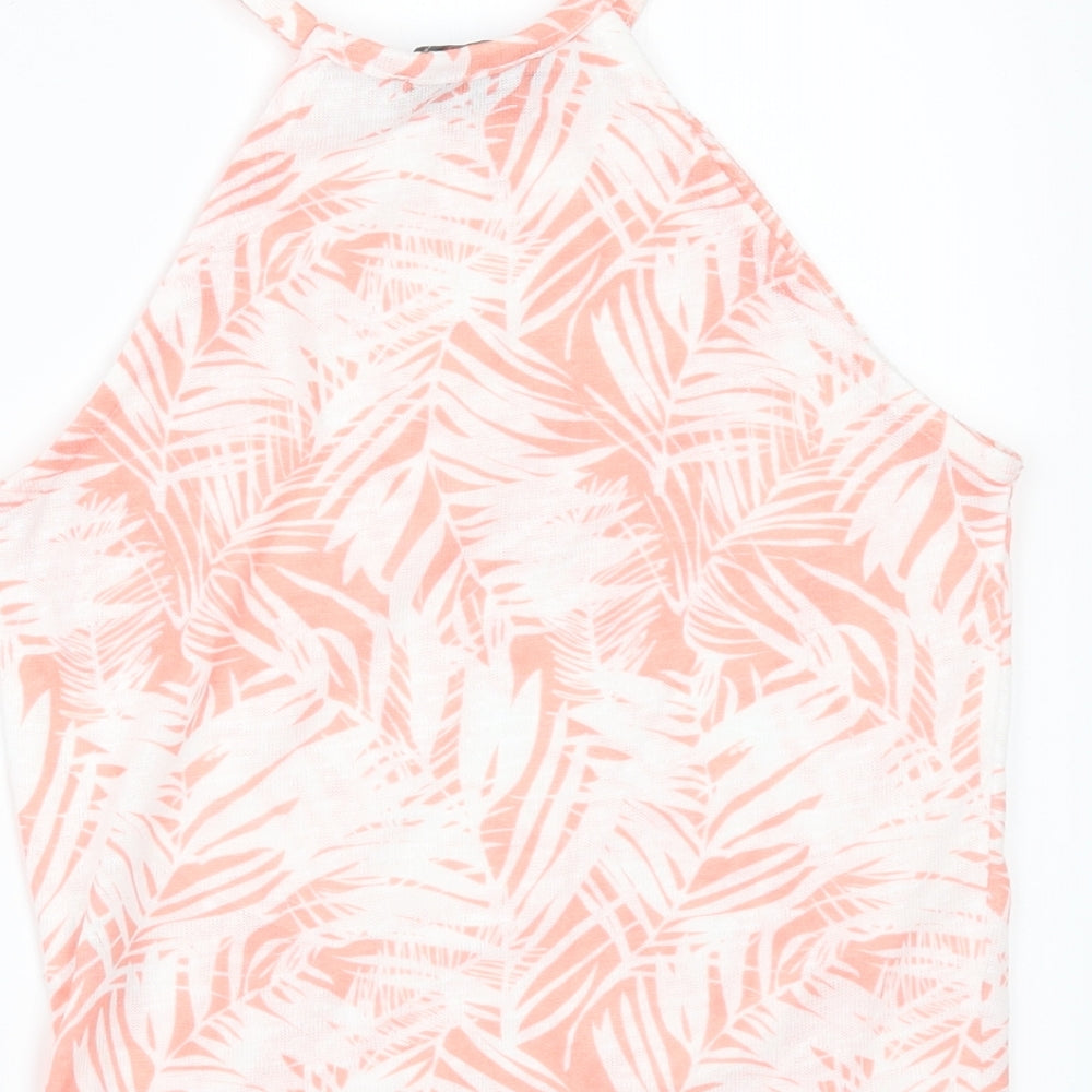 Primark Womens White Floral Basic T-Shirt Size 4