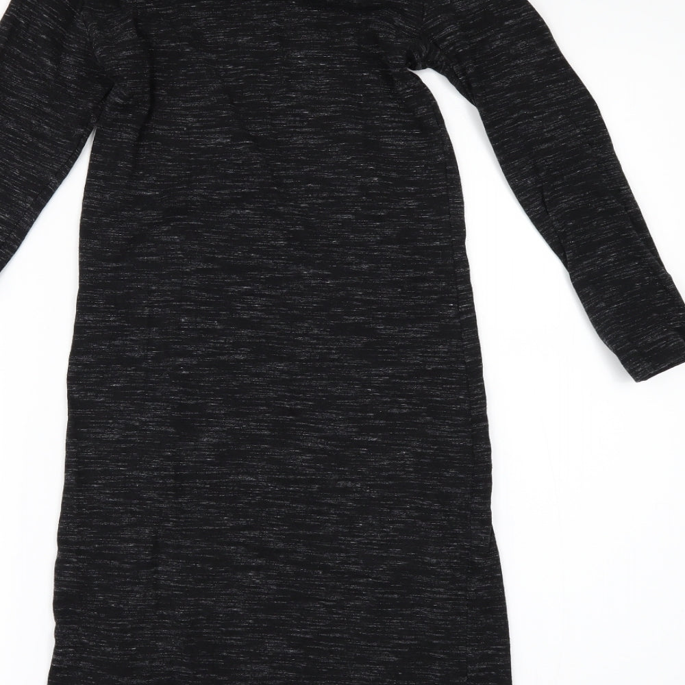 H&M Womens Black T-Shirt Dress Size S