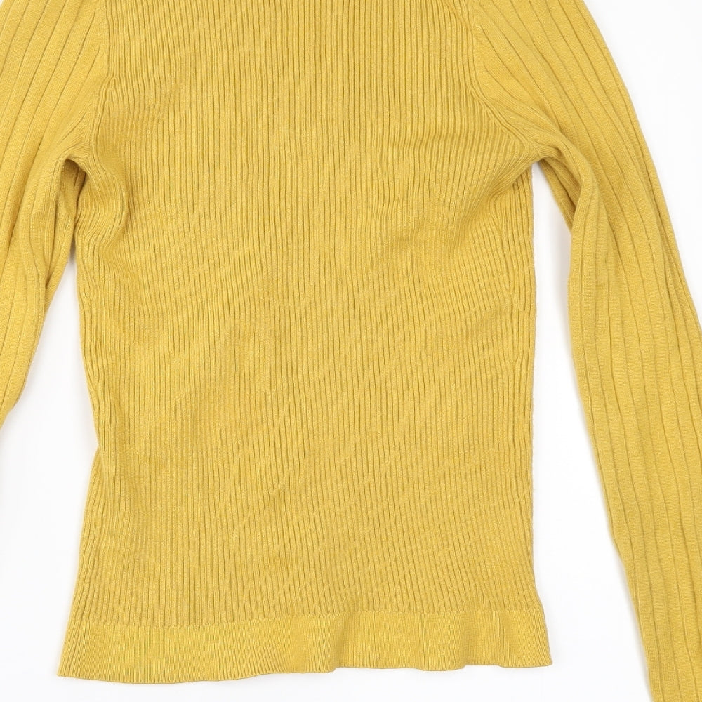 New Look Womens Yellow Pullover Jumper Size 12