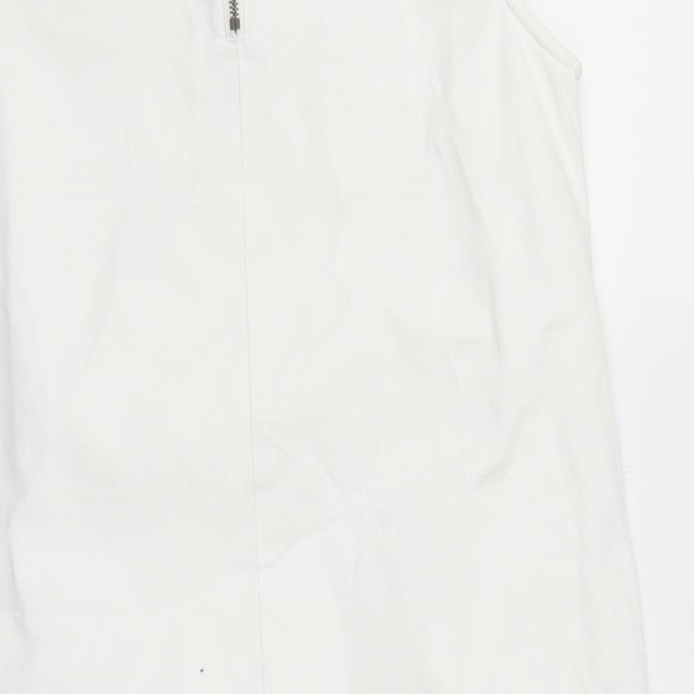 New Look Womens White A-Line Size 12