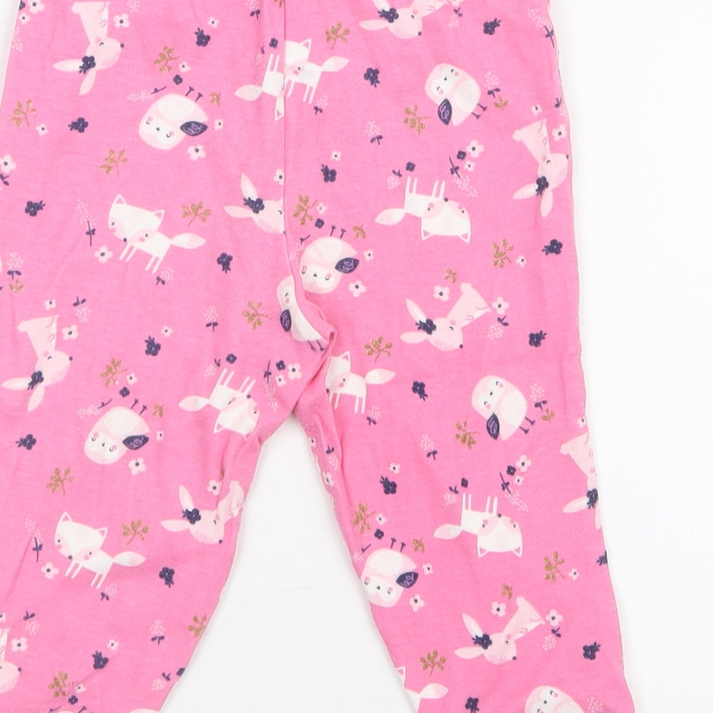 Primark Girls Pink Geometric Capri Pyjama Pants Size 12-18 Months