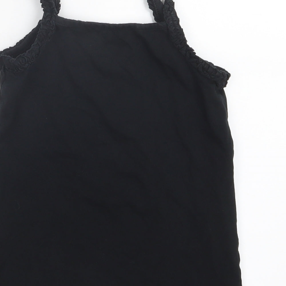 Matalan Girls Black Basic T-Shirt Size 4-5 Years
