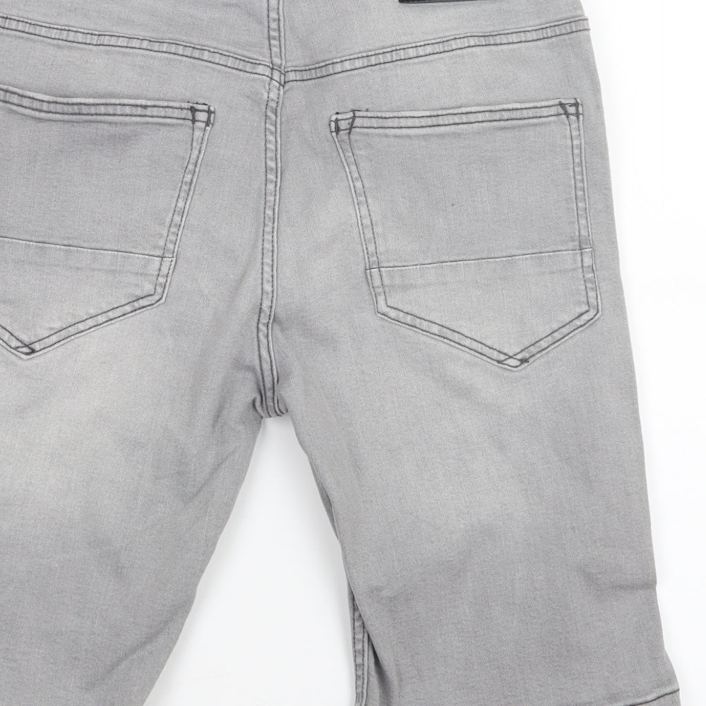Denim Co. Mens Grey Denim Bermuda Shorts Size 29 in