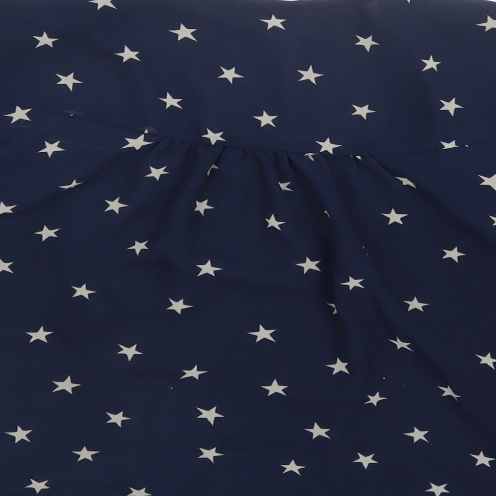 NEXT Girls Blue Geometric Mesh Jacket Size 7 Years - Stars