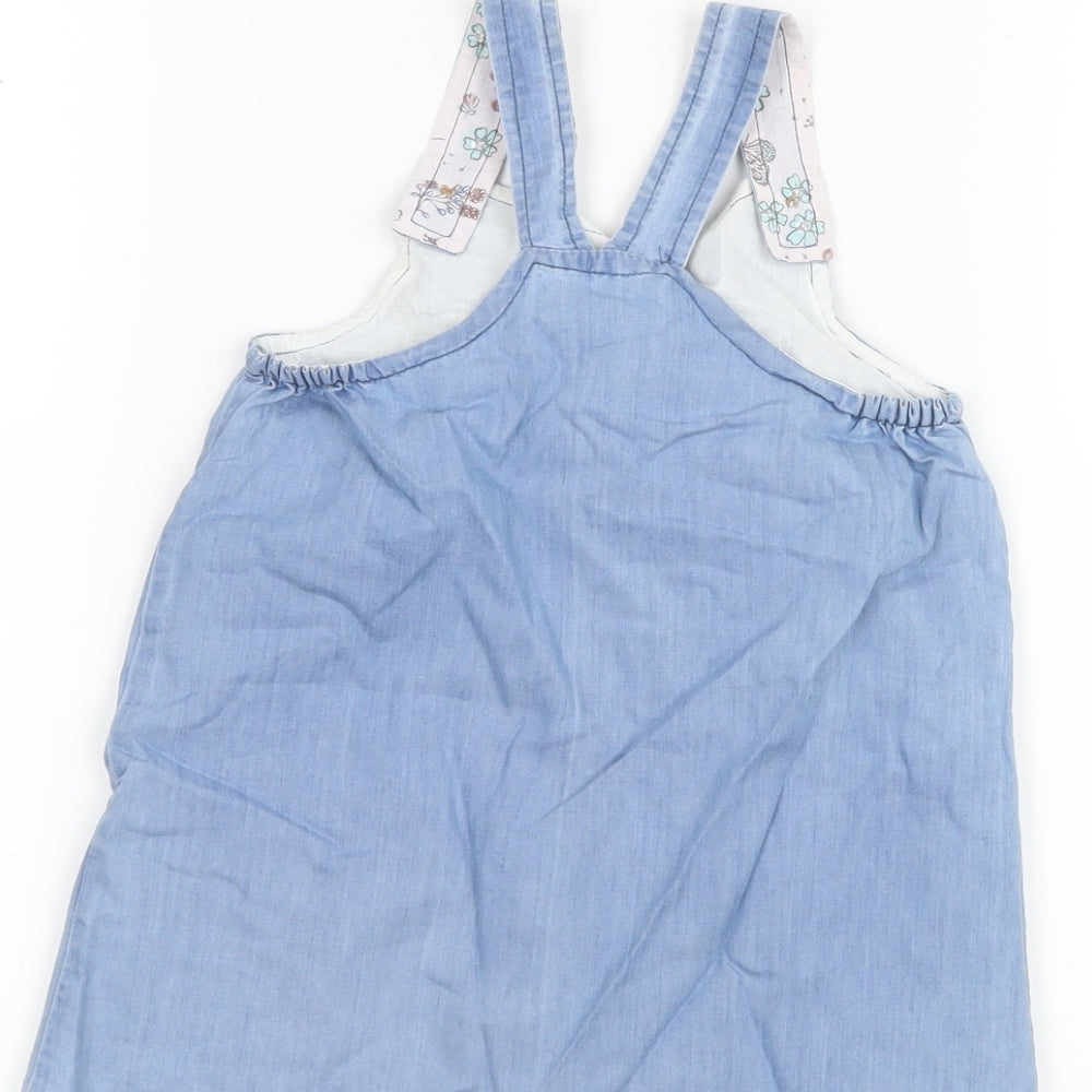 Matalan Girls Blue Pinafore/Dungaree Dress Size 9-12 Months
