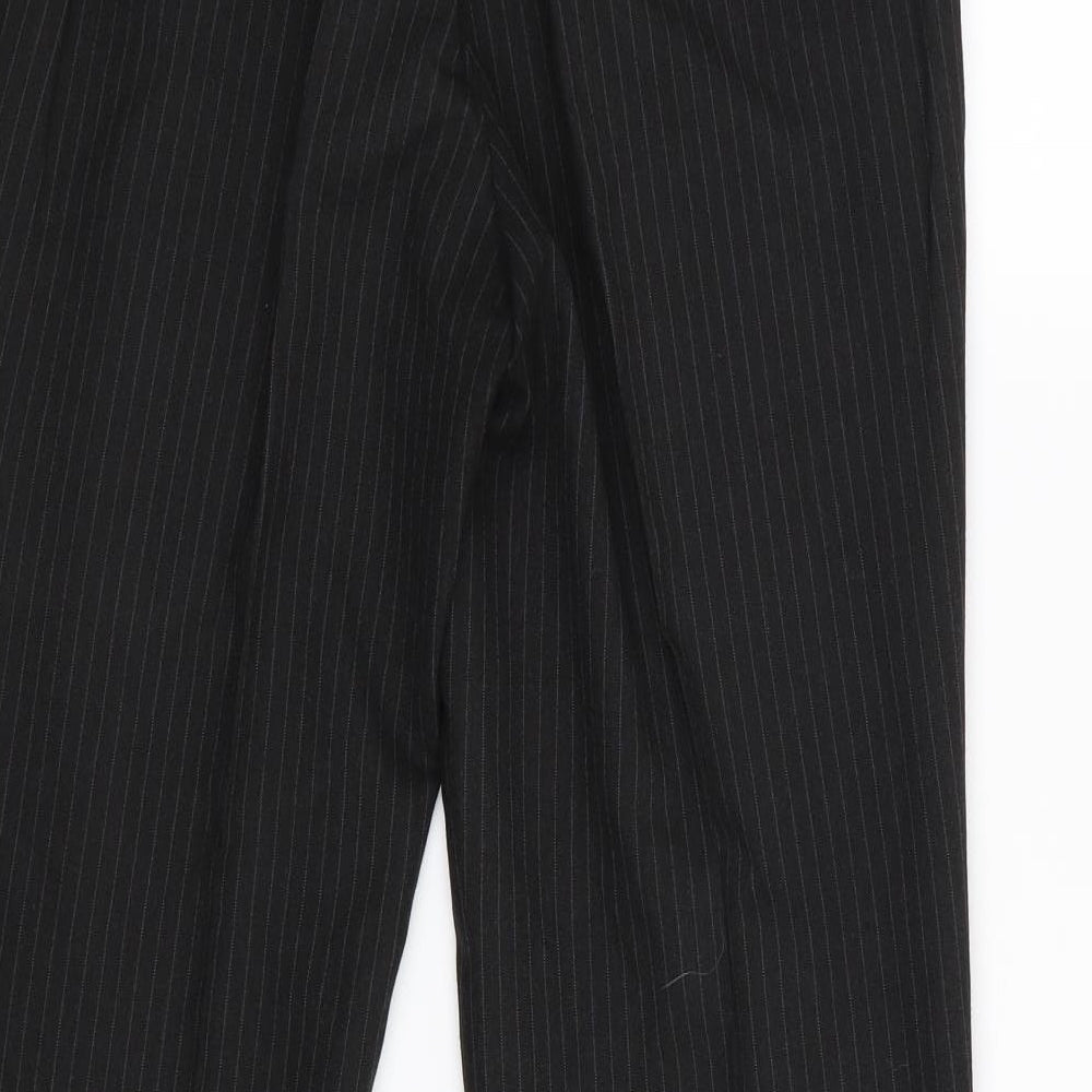 john tailor Mens Black Striped Trousers Size 26 in L29 in