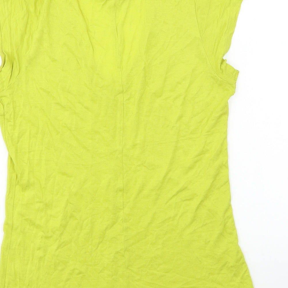 Miss Selfridge Womens Yellow Basic T-Shirt Size 10