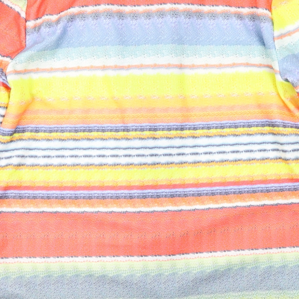 j.c fashion Womens Red Striped Jacket Coat Size 4XL