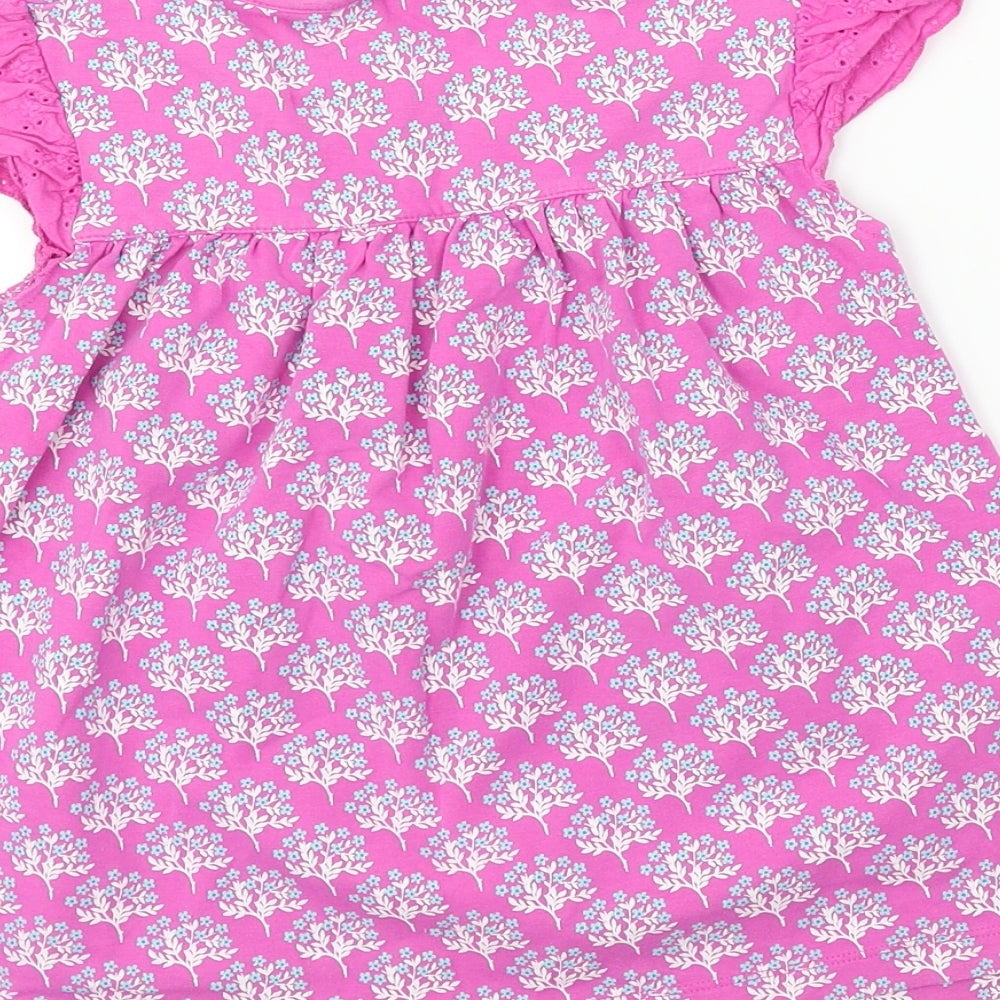 John Lewis Girls Pink Floral Basic Blouse Size 6 Years