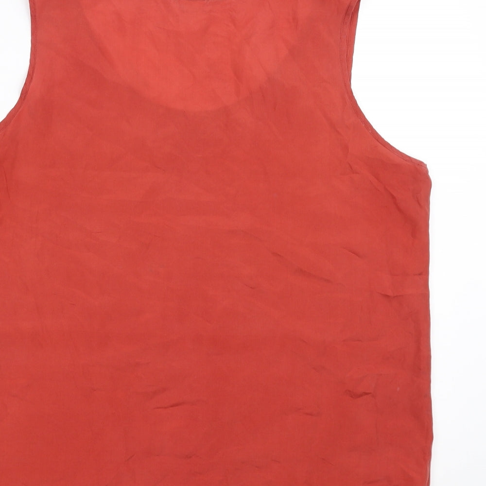 Preworn Womens Red Basic Blouse Size 16 - rust coloured