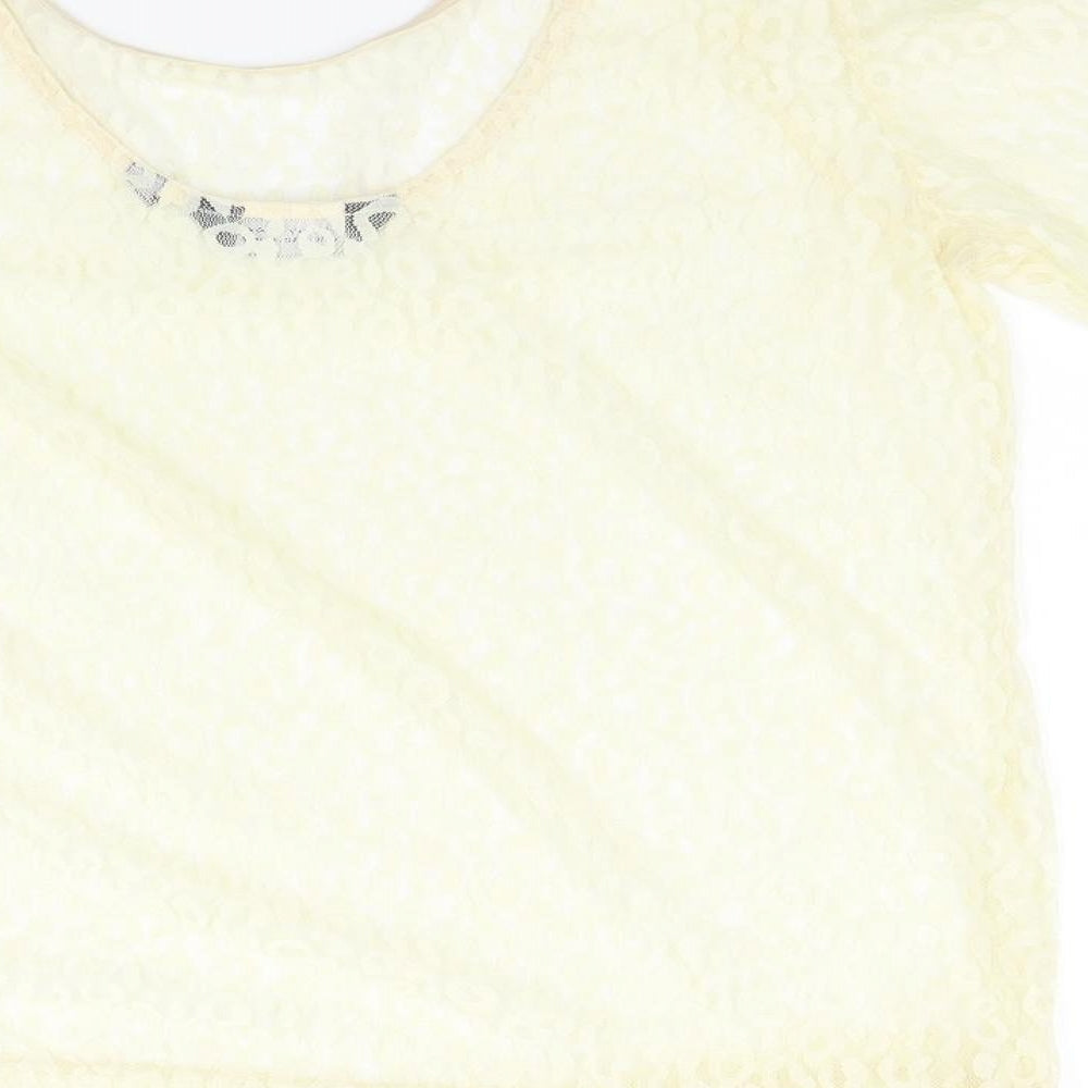 Dorothy Perkins Womens Yellow Basic Blouse Size 16