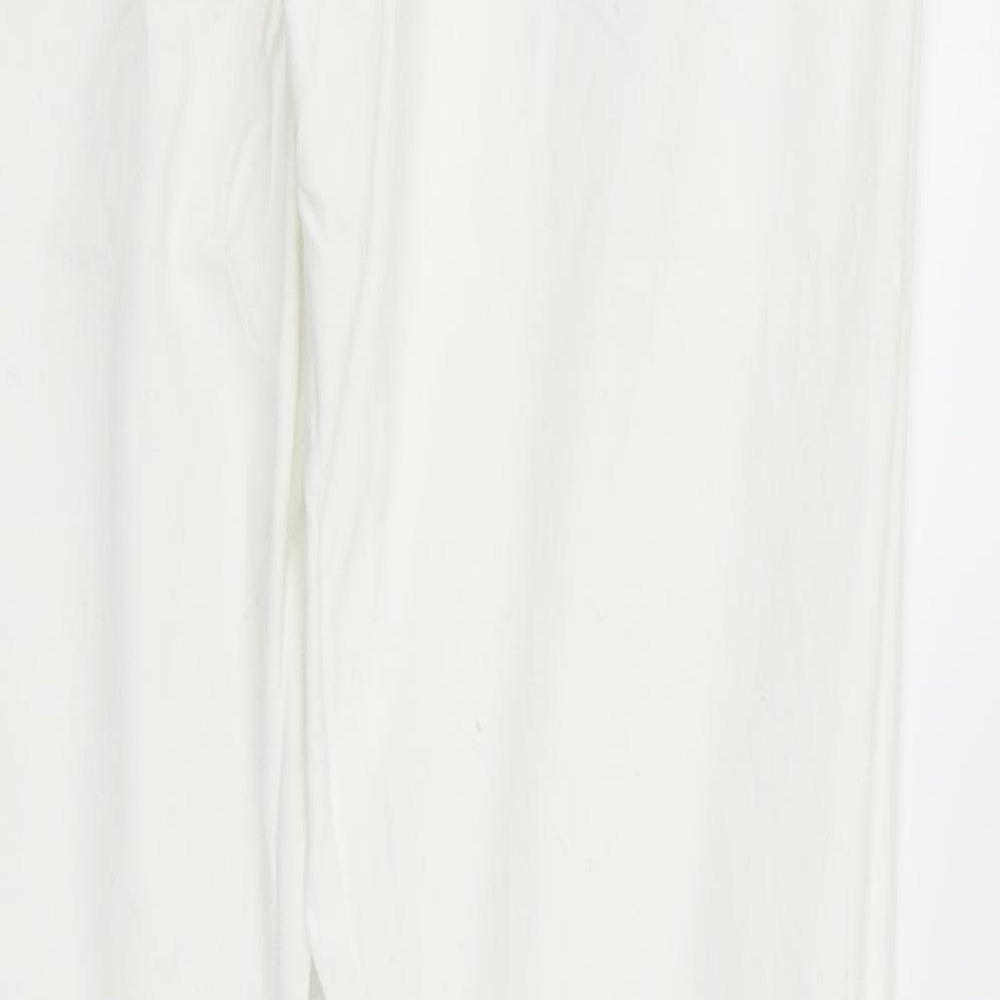 deniem & co Womens White Trousers Size L L32 in