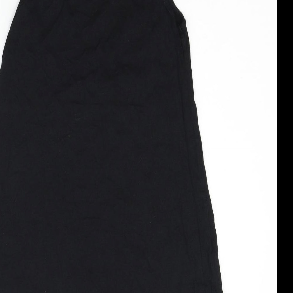 Denim & Co. Womens Black Floral Fit & Flare Size 8