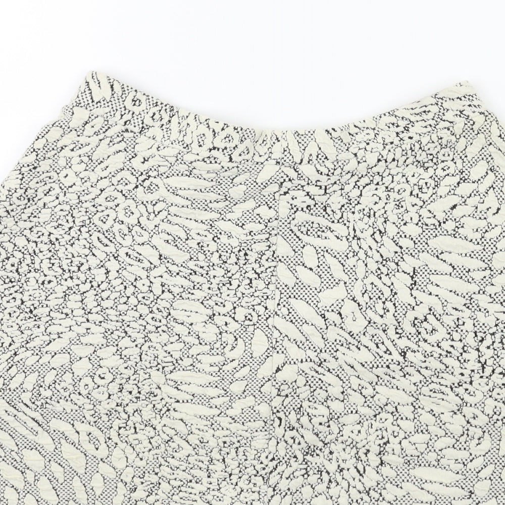 Topshop Womens Beige Flare Skirt Size 8