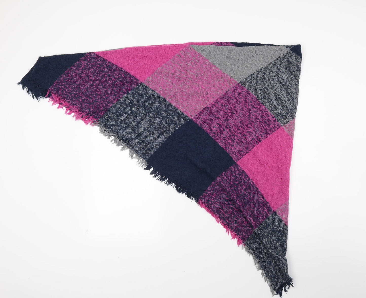 Preworn Womens Grey Check Shawl/Wrap