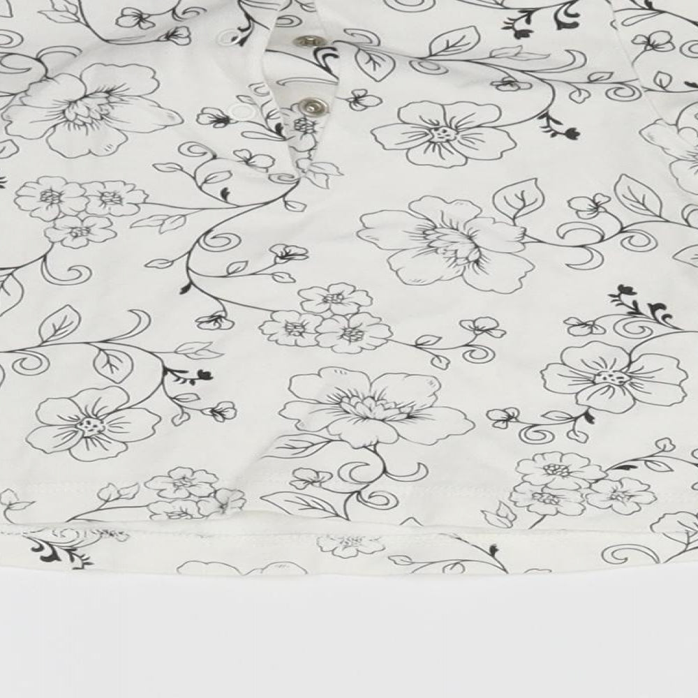 Little Me Girls White Floral Fit & Flare Size 6-9 Months