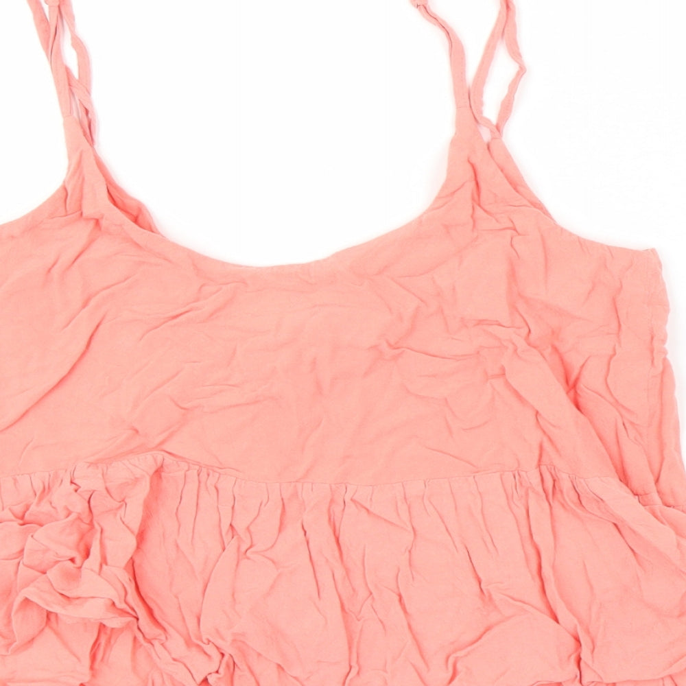 Topshop Womens Pink Camisole Blouse Size 8 - Cropped