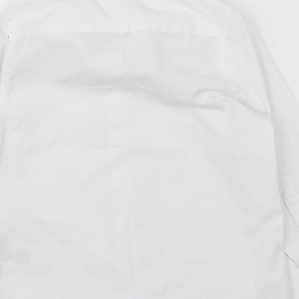 Marks & Spencer Girls White Basic Button-Up Size 4-5 Years