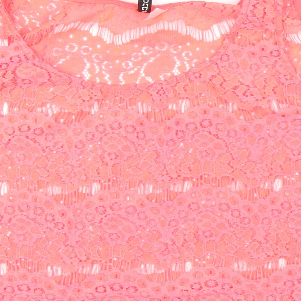 H&M Womens Pink Floral Cropped Tank Size 16