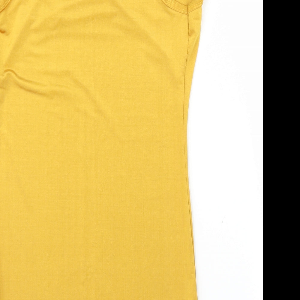 Charm Womens Yellow Bodycon Size S